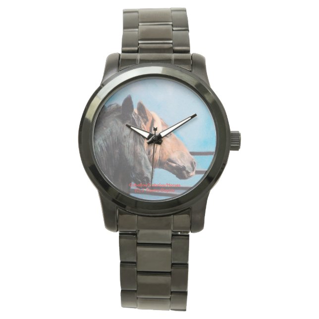 Pferde/Cabalos/Horses Armbanduhr (Vorderseite)