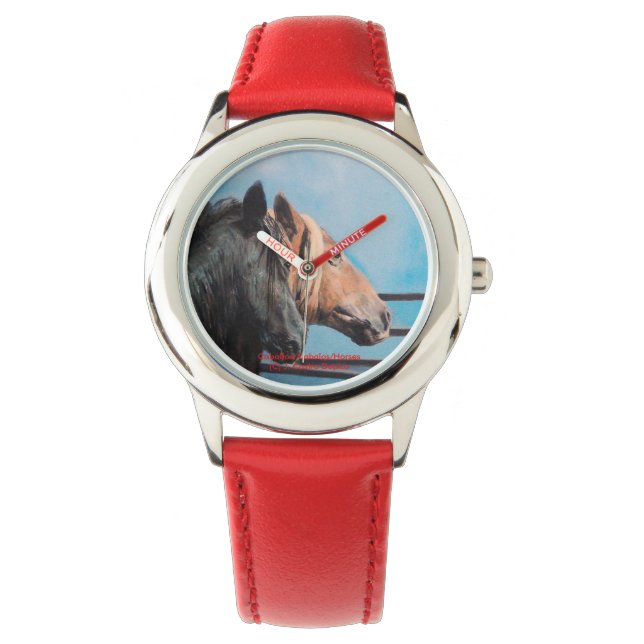 Pferde/Cabalos/Horses Armbanduhr (Vorderseite)