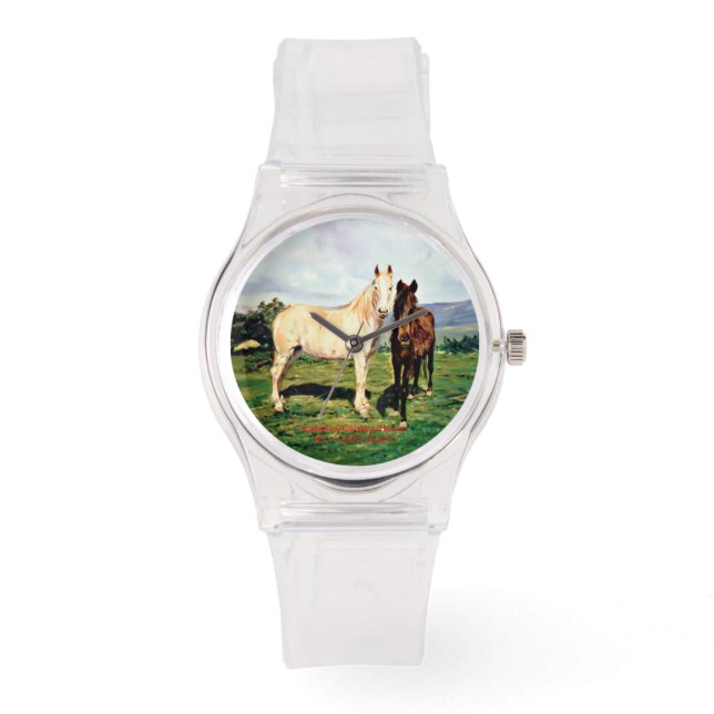 Pferde/Cabalos/Horses Armbanduhr (Vorderseite)