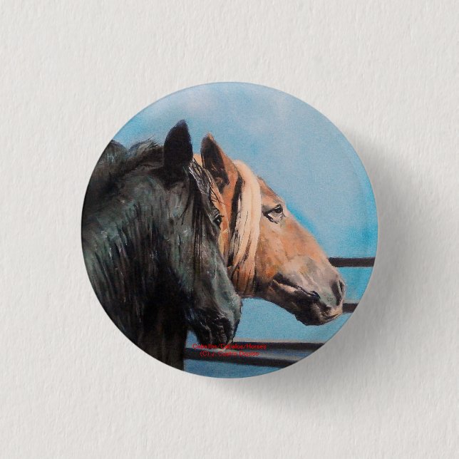 Pferde/Cabalos/Horses Button (Vorderseite)