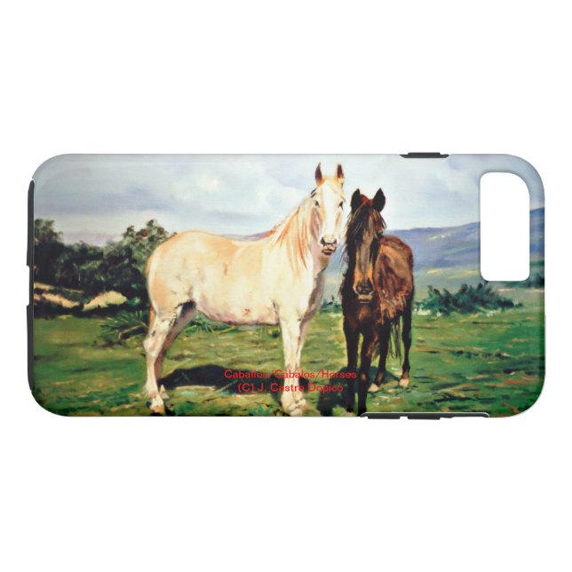 Pferde/Cabalos/Horses Case-Mate iPhone Hülle (Rückseite (Horizontal))