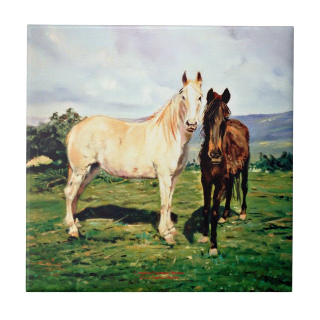 Pferde/Cabalos/Horses Fliese (Vorderseite)
