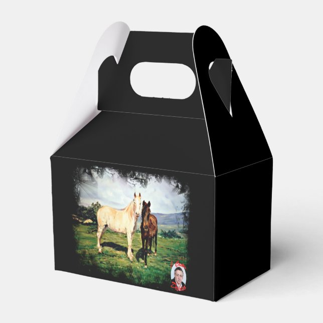 Pferde/Cabalos/Horses Geschenkschachtel (Rückseite)