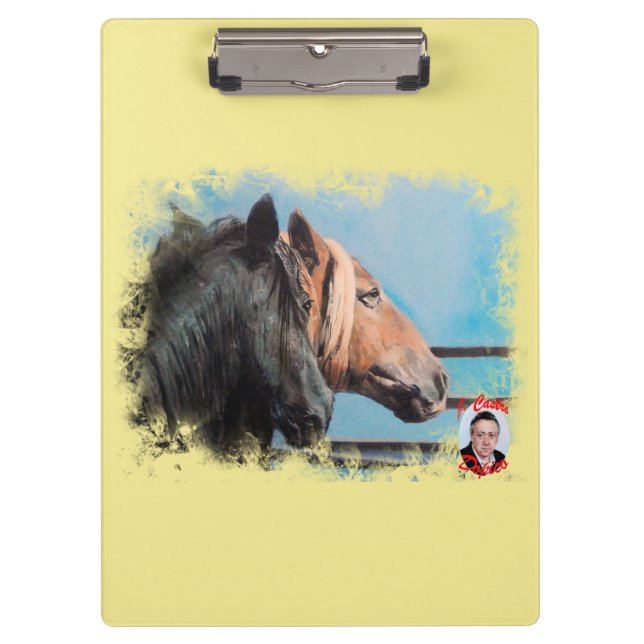 Pferde/Cabalos/Horses Klemmbrett (Vorderseite)