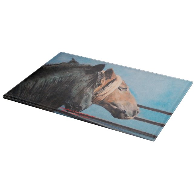 Pferde/Cabalos/Horses Schneidebrett (Ecke)