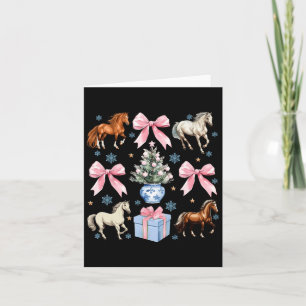 Pferde Coquette Bow Weihnachtspferde Bauer Cowgirl Karte