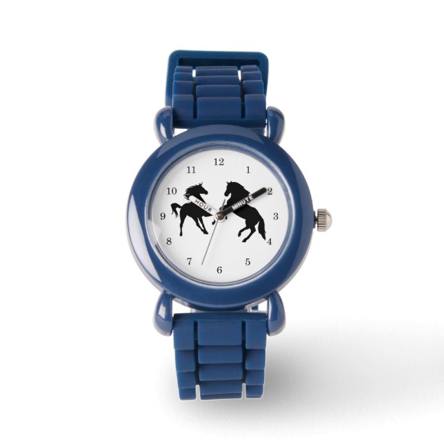 Pferde Couple Watch Geschenk Armbanduhr (Vorderseite)