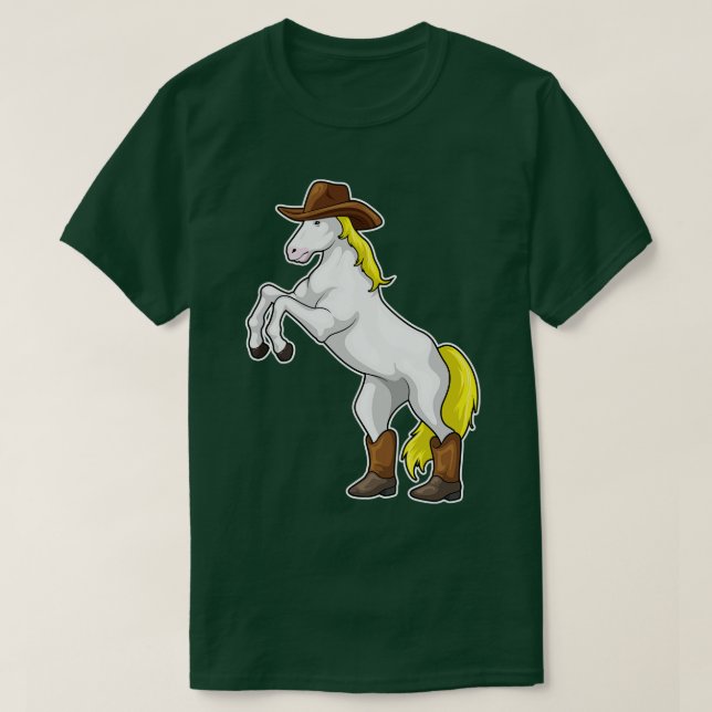 Pferde Cowboy Boots T-Shirt (Design vorne)