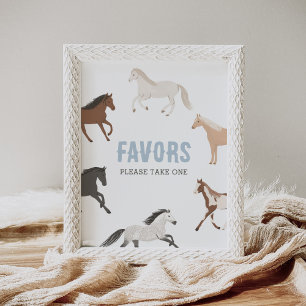 Pferde Cowboy Reittiere Geburtstagsfavoriten Zeich Poster