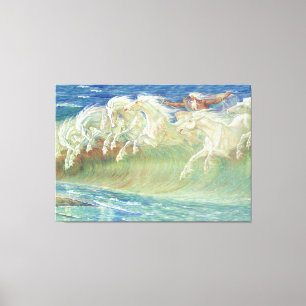 Pferde des Neptun von Walter Crane Leinwanddruck