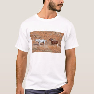 Pferde, die Big Horn MT von Shell Wyoming durchstr T-Shirt