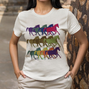 Pferde, die laufen, Landtiere T-Shirt