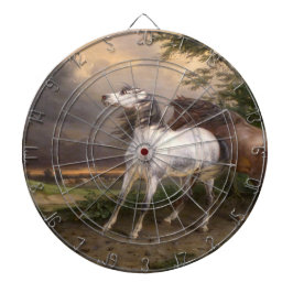 Pferde, die vom Sturm gefürchtet werden (Carle Ver Dartscheibe