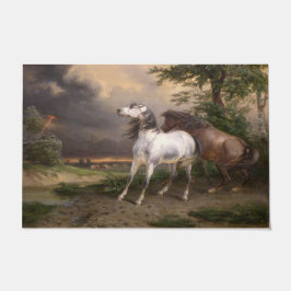 Pferde, die vom Sturm gefürchtet werden (Carle Ver Fußmatte