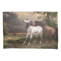 Pferde, die vom Sturm gefürchtet werden (Carle Ver