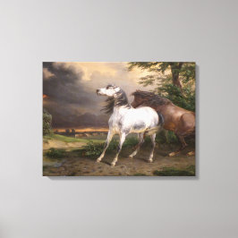 Pferde, die vom Sturm gefürchtet werden (Carle Ver Leinwanddruck