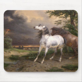 Pferde, die vom Sturm gefürchtet werden (Carle Ver Mousepad