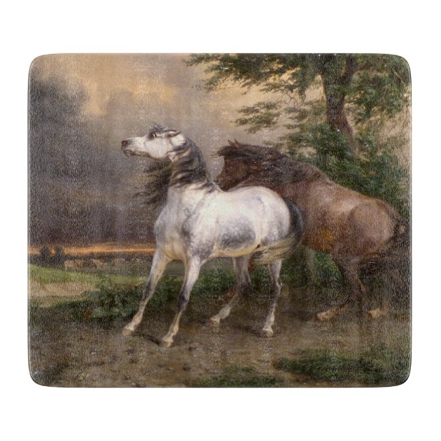 Pferde, die vom Sturm gefürchtet werden (Carle Ver Schneidebrett (Vorderseite)