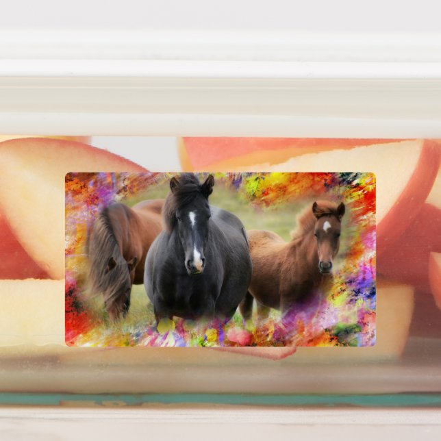 Pferde Etiketten (Befestigt)