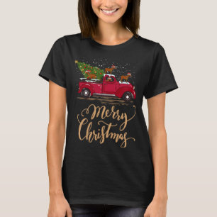 Pferde Fahren Weihnachtsbaum Truck Pferde Xmas Gif T-Shirt