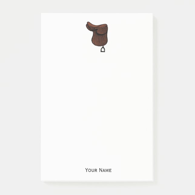 Pferde - Farbe des Reitsattelsattels Post-it Klebezettel (Vorderseite)