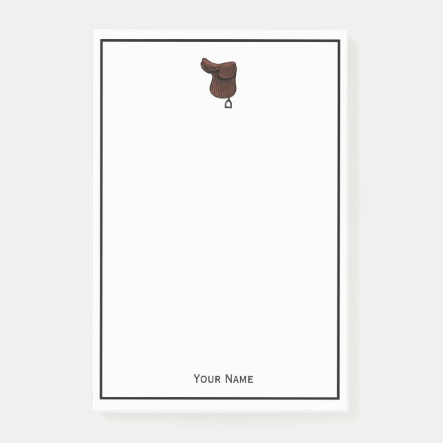 Pferde - Farbe des Reitsattelsattels Post-it Klebezettel (Vorderseite)