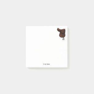 Pferde - Farbe des Reitsattelsattels Post-it Klebezettel