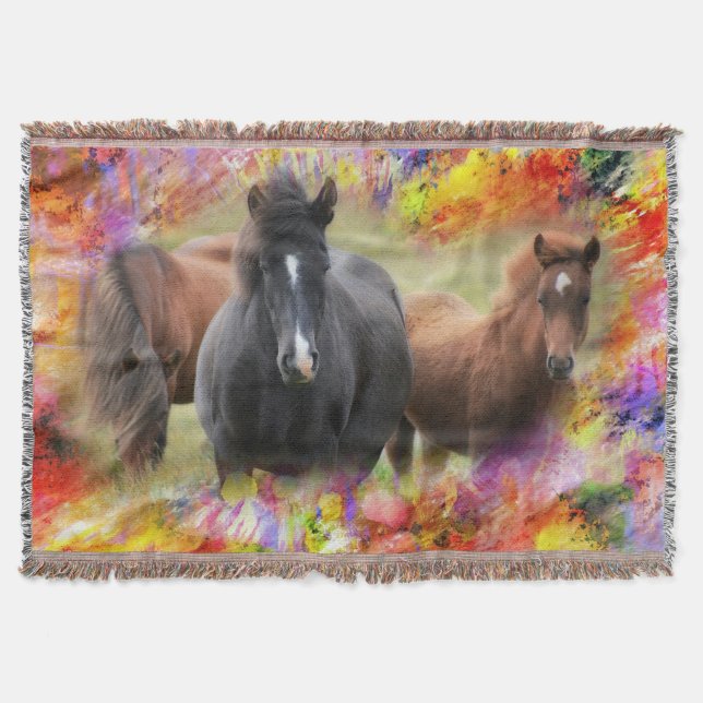 Pferde farbenfroh decke (Vorderseite)
