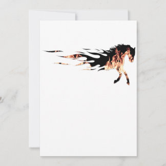 Pferde, Flammen, Logo für Pferde, Pferde Dankeskarte