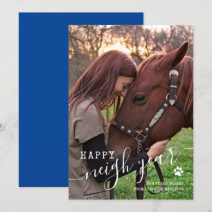 Pferde Foto Neue Jahre Ferienkarte Feiertagskarte