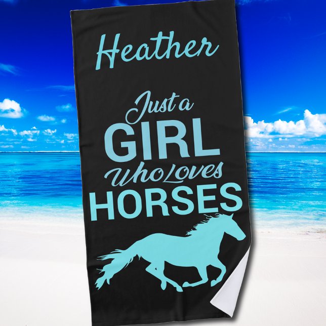 Pferde Gallop Ein perfektes Wochenende in Liebe Strandtuch (Horse Gallop A Girl Who Loves Horses Personalized Beach Towel)