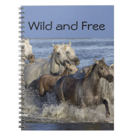 Pferde galoppieren im Wasser Notizblock