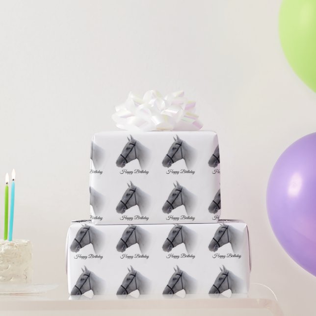 Pferde Geburtstag Geschenkpapier (Partygeschenke)