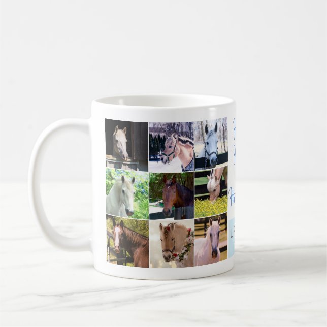 Pferde Gesundheit und Glück - Herde Kaffeetasse (Links)