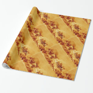 PFERDE GRASIEREN, antik-braun-gelb Geschenkpapier