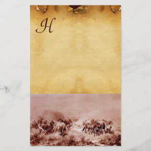PFERDE GRAZPARKMENT MONOGRAMM BROWSEE BRIEFPAPIER