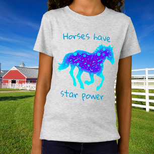 Pferde haben einen Star-Power T-Shirt
