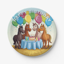 Pferde Happy Birthday Pappteller