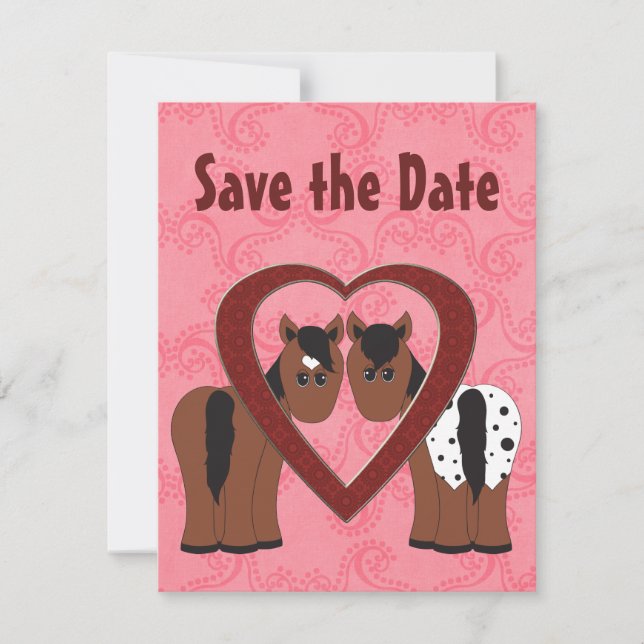 Pferde & Herz Save-the-Date-Ankündigung Save The Date (Vorderseite)
