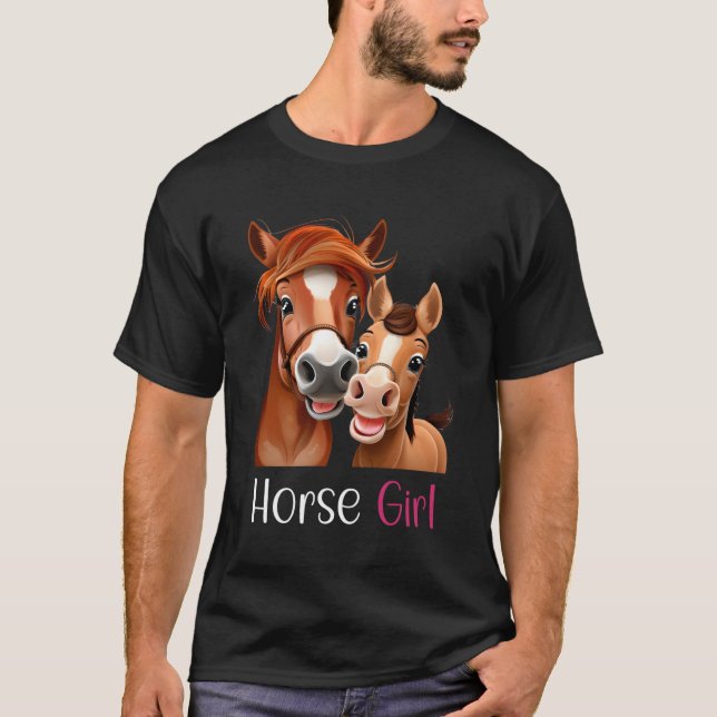 Pferde Hobby Comic T-Shirt (Vorderseite)