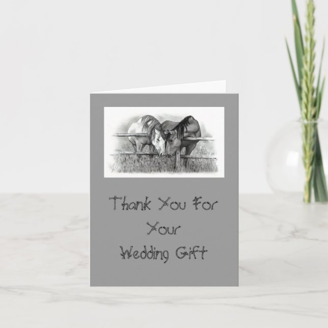 PFERDE: HOCHZEITGESCHENK DANKE (Vorderseite)