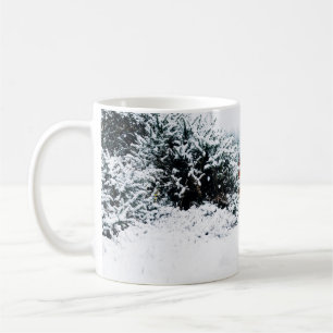 PFERDE IM FALLSCHNEE KAFFEETASSE