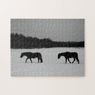 Pferde im Schnee 11x14 252pc jpcna Puzzle
