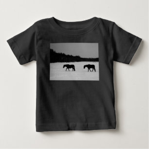 Pferde im Schnee Baby T-shirt