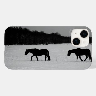 Pferde im Schnee Case-Mate iPhone 14 Hülle