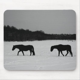 Pferde im Schnee mpcnm Mousepad
