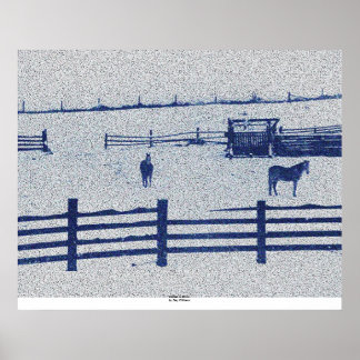 Pferde im Schnee Poster