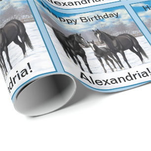 Pferde im Schwarzwald Geschenkpapier