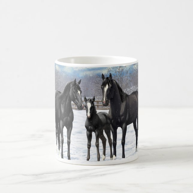 Pferde im Schwarzwald Kaffeetasse (Mittel)