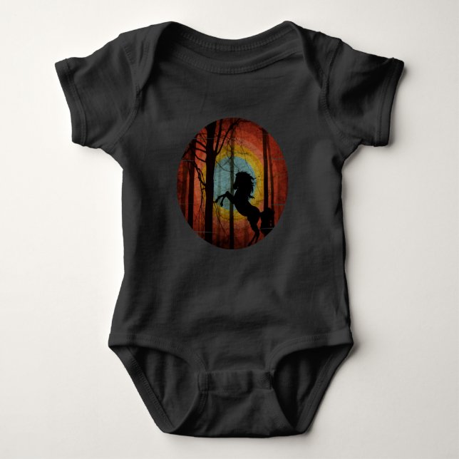 PFERDE IM WALD BABY STRAMPLER (Vorderseite)